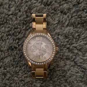 Rose Gold Fossil watch